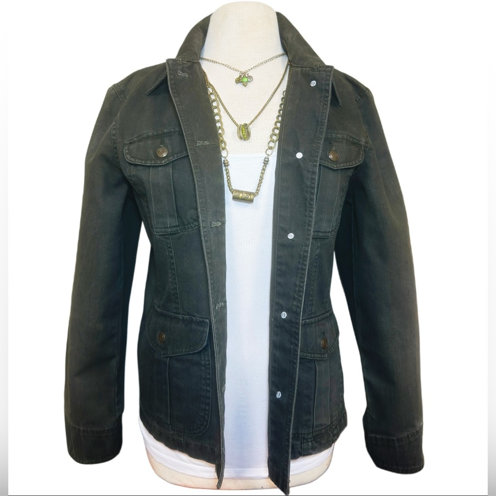 American Living Dark Olive Woman’s Jean Jacket